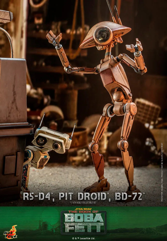 Hot Toys Star Wars R5-D4 Pit Droid and BD-72 The Book of Boba Fett